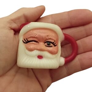 Vintage Miniature Santa Claus Winking Mug